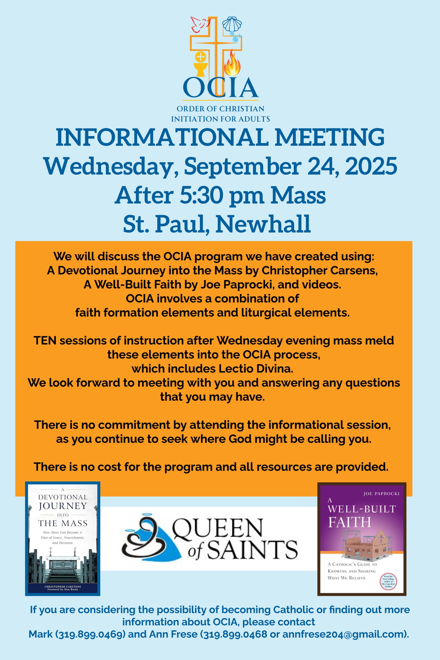 OCIA Informational Meeting - St. Paul, Newhall @ St. Paul Catholic Church